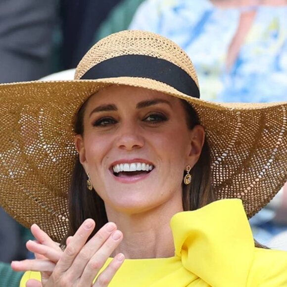 KATE MIDDLETON Saffron Straw Floppy Sun Hat LK Bennett BRAND NEW - Picture 3 of 6